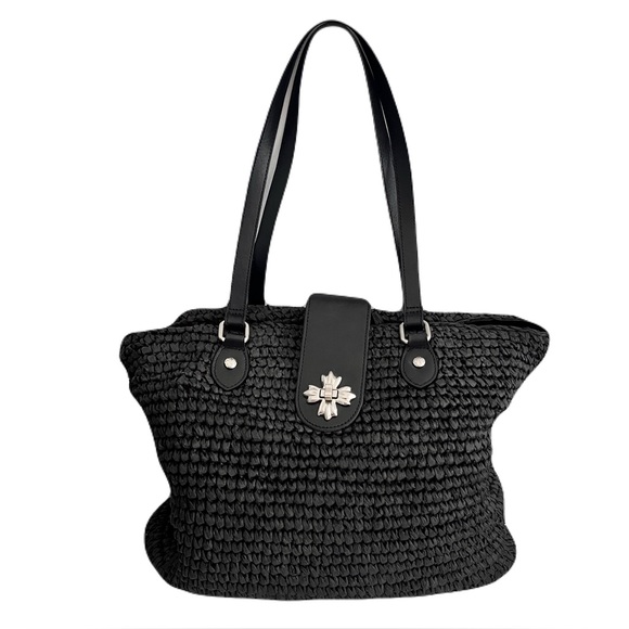 Patricia Nash Black ‘Manarola’ Raffia Tote Bag - Picture 1 of 11